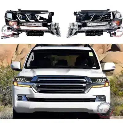 LED Headlight Assembly with Triple-Lens Flowing Turn Signal and Startup Animation for 2016-2021 Toyota Land Cruiser LC200 GRJ200 LED Headlight Assembly with Triple-Lens Flowing Turn Signal and Startup Animation for 2016-2021 Toyota Land Cruiser LC200 GRJ200