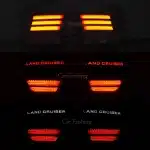 Rear Bumper LED Tail Light for 2024-2025 Toyota Prado LC250, Sequential Turn Signal Fog Lamp