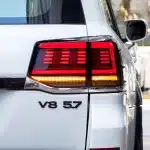 LED Tail Light Assembly for 2016-2020 Toyota Land Cruiser LC200, Sequential Turn Signal Rear Lamp Pair