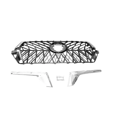 TRD Style Front Grille Replacement for 2016-2021 Toyota Land Cruiser FJ200, ABS Matte Black Mesh TRD Style Front Grille Replacement for 2016-2021 Toyota Land Cruiser FJ200, ABS Matte Black Mesh