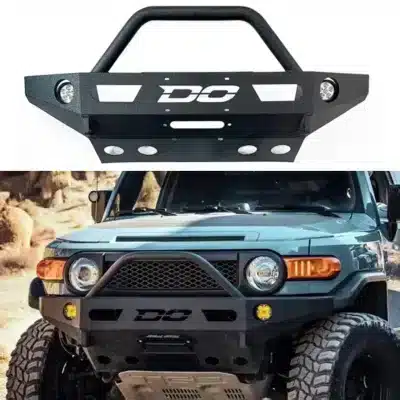 Off-Road Front Bumper Assembly Compatible with 2007-2022 Toyota FJ Cruiser, Aluminum Alloy & Steel Construction Off-Road Front Bumper Assembly Compatible with 2007-2022 Toyota FJ Cruiser, Aluminum Alloy & Steel Construction