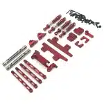 Metal Upgrade Parts Kit for MN82 LC79 1/12 RC Car – Drive Shaft, Shock Absorber, & Tie Rod Set – Silver