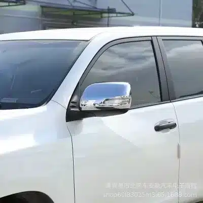 Chrome Side View Mirror Cover Trim for 2013-2021 Toyota Land Cruiser, Full Coverage ABS Rearview Mirror Overlay Chrome Side View Mirror Cover Trim for 2013-2021 Toyota Land Cruiser, Full Coverage ABS Rearview Mirror Overlay