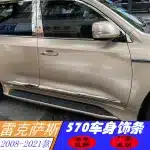 4Pcs Chrome Door Body Side Molding Trim Anti-Collision Strip for 2008-2021 Lexus LX570
