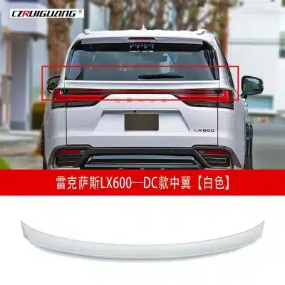 Rear Mid-Wing Spoiler Trunk Lip Wing ABS Material Prime for Lexus LX600 2022-2024, Mona Lisa Style Exterior Modification Rear Mid-Wing Spoiler Trunk Lip Wing ABS Material Prime for Lexus LX600 2022-2024, Mona Lisa Style Exterior Modification