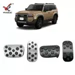 Non-Slip Gas and Brake Pedal Covers for 2024 Toyota Prado Land Cruiser LC250, Black Titanium ABS