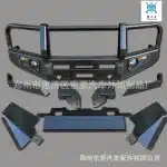 Heavy-Duty Carbon Steel Off-Road Front Bumper with Winch Mount for Toyota Land Cruiser LC200