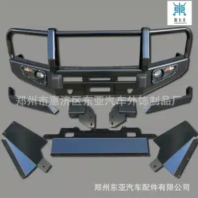 Heavy-Duty Carbon Steel Off-Road Front Bumper with Winch Mount for Toyota Land Cruiser LC200