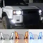 LED Daytime Running Lights for 2024-2025 Toyota Prado LC250, Sequential Turn Signal & Ice Blue DRL Assembly, IP67 Waterproof