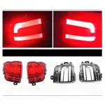 LED Rear Bumper Reflector Lights for Toyota Land Cruiser LC200 2016-2021, Sequential Brake Tail Fog Lamps, IP67 Waterproof