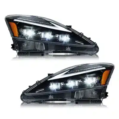6-Lens LED Headlight Assembly with Amber Reflector for 2006-2012 Lexus IS250 IS350 IS F, Front Side Replacement 6-Lens LED Headlight Assembly with Amber Reflector for 2006-2012 Lexus IS250 IS350 IS F, Front Side Replacement