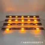 Amber LED Hood Grille Marker Lights Yellow 5-LED Kit with Iron Bracket for Toyota FJ Cruiser
