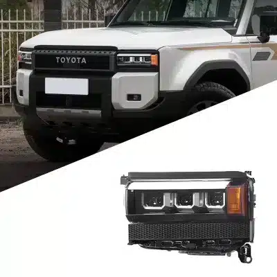 LED Headlight Assembly with Triple-Lens Dual Direct Projectors for 2024-2025 Toyota Prado LC250, Sequential Turn Signal Upgrade LED Headlight Assembly with Triple-Lens Dual Direct Projectors for 2024-2025 Toyota Prado LC250, Sequential Turn Signal Upgrade