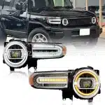LED Fog Lights with Sequential Flowing Turn Signal Assembly for 2007-2022 Toyota FJ Cruiser, Front DRL Lighting Kit
