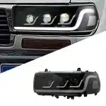 Full LED Headlight Assembly with DRL and Turn Signal for 1990-2002 Toyota Land Cruiser LC80, Clear Lens Replacement