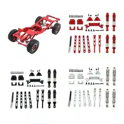 Full Metal Suspension Upgrade Kit Including Tie Rods, Shock Absorbers, and Brackets for MN82 MN82T LC79 MN82S 1/12 RC Crawler Full Metal Suspension Upgrade Kit Including Tie Rods, Shock Absorbers, and Brackets for MN82 MN82T LC79 MN82S 1/12 RC Crawler