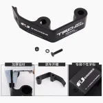 Rear Tailgate Antenna & LED Work Light Mounting Bracket for Toyota FJ Cruiser, Aluminum Alloy Black