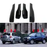 Roof Rack Rail End Cap Replacement Cover for Toyota RAV4 2001-2017 & Lexus GX470 2003-2009, Silver ABS Plastic Luggage Rack Guard