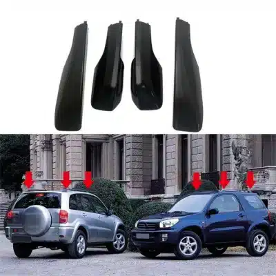 Roof Rack Rail End Cap Cover Shell Replacement for Toyota RAV4 2001-2017 & Lexus GX470 2003-2009, Silver 4PCS Roof Rack Rail End Cap Cover Shell Replacement for Toyota RAV4 2001-2017 & Lexus GX470 2003-2009, Silver 4PCS