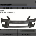 Front Bumper Cover Assembly Replacement for Lexus LX570, High-Strength ABS Material, Primed Finish