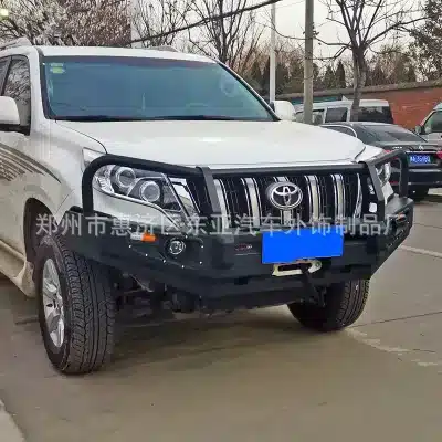 Heavy Duty Carbon Steel Dual-Axis Rear Bumper Guard for 2010-2018 Toyota Prado LC150