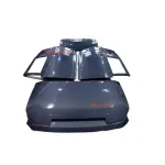 Carbon Fiber Vented Engine Hood Cover Replacement for Toyota FJ Cruiser, Performance Air Intake Bonnet Modification