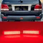 LED Rear Bumper Reflector Lights for 1998-2007 Toyota Land Cruiser LC100 4500 4700 & Lexus LX470, Scanning Drive Brake Sequential Signal