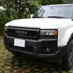Front Fog Light Cover Trim Anti-Scratch Plate Matte Black for 2024 Toyota Prado LC250, RHD Only 4PCS