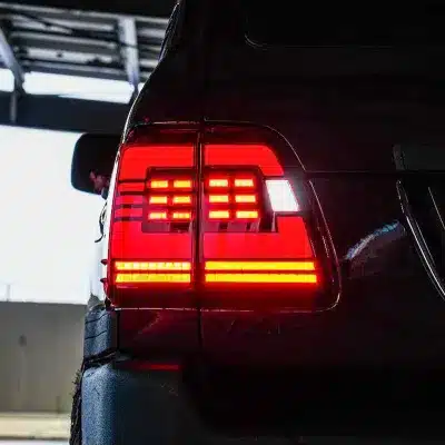 LED Tail Light Assembly for 1998-2007 Toyota Land Cruiser LC100 & Lexus LX470, Sequential Turn Signal, Red Lens (Single)