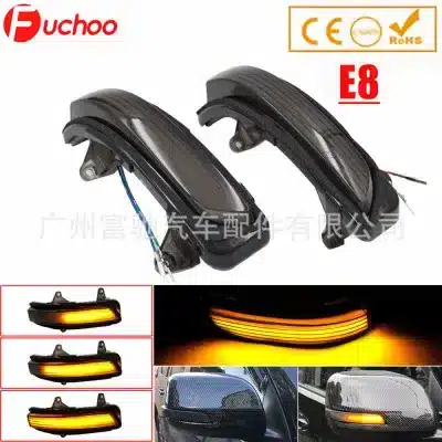 LED Dynamic Side Mirror Turn Signal Light Sequential Smoked Indicator for Toyota Land Cruiser FJ200 2013-2020 & Prado FJ150 2010-2020