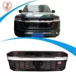Front Bumper Upper Grille Horizontal Bar Silver Mesh for 2022-2023 Toyota Land Cruiser LC300