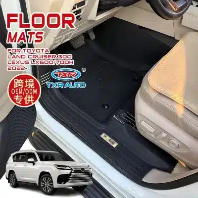 All-Weather TPE Injection Molded Floor Mats for 2022-Present Lexus LX600 LX700 & Toyota Land Cruiser LC300 RHD, 5-Piece Set All-Weather TPE Injection Molded Floor Mats for 2022-Present Lexus LX600 LX700 & Toyota Land Cruiser LC300 RHD, 5-Piece Set