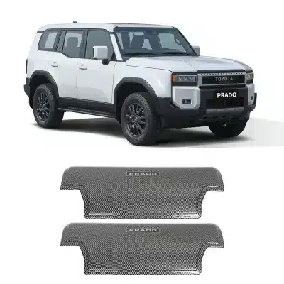 Rear Seat Anti-Kick Protective Pad Set for 2024 Toyota Prado LC250, Carbon Fiber Style Interior Trim Rear Seat Anti-Kick Protective Pad Set for 2024 Toyota Prado LC250, Carbon Fiber Style Interior Trim