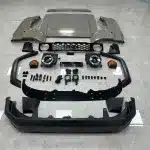 Front Bumper Facelift Kit with Lettering Grille for Toyota Land Cruiser LC76 LC79 2002-2022