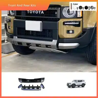 Full Front and Rear Bumper Surround Trim Kit for 2024 Toyota Land Cruiser Prado LC250, ABS Material Full Front and Rear Bumper Surround Trim Kit for 2024 Toyota Land Cruiser Prado LC250, ABS Material