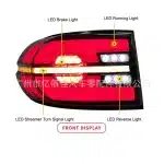 Full LED Taillight Assembly for 2007-2022 Toyota FJ Cruiser, Sequential Turn Signal Brake Reverse Running Light, Pair Pack