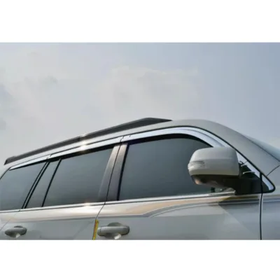 Chrome Window Rain Deflectors Trim for Toyota Land Cruiser LC300, Electroplated Silver ABS Side Window Guards, 4-Piece Set Chrome Window Rain Deflectors Trim for Toyota Land Cruiser LC300, Electroplated Silver ABS Side Window Guards, 4-Piece Set