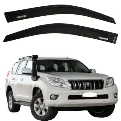 4pcs Window Rain Visor Deflectors Set for 2010-2023 Toyota Prado FJ150 & Lexus GX460, Premium Acrylic, Smoke Black