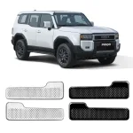 Stainless Steel Under-Seat Air Outlet Covers for 2024 Toyota Land Cruiser Prado LC250, Silver Interior Grille Trim