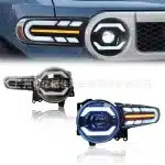 Full LED Projector Headlights with Sequential Turn Signals and Dual Beam Lens for 2007-2021 Toyota FJ Cruiser