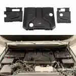 Engine Compartment Side Cover Protection Panel for 2024+ Toyota Land Cruiser 250 Prado LC250 GR Sport, Black ABS 1 Pair