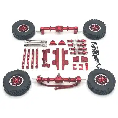 Full Metal Portal Axle Upgrade Kit with Shock Absorbers for MN82 LC79 1/12 RC Crawler, Silver Full Metal Portal Axle Upgrade Kit with Shock Absorbers for MN82 LC79 1/12 RC Crawler, Silver