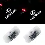 LED Car Door Projector Welcome Lights Shadow Lamp Compatible with Lexus LS RX ES IS LX Models, White/Blue Logo, 2-Pack