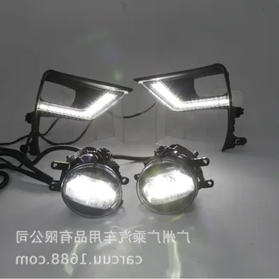 Front Bumper Fog Light Kit with Bezel Trim for 2018 Toyota Prado FJ150, IP67 Waterproof 6000K Driving Lamps Front Bumper Fog Light Kit with Bezel Trim for 2018 Toyota Prado FJ150, IP67 Waterproof 6000K Driving Lamps