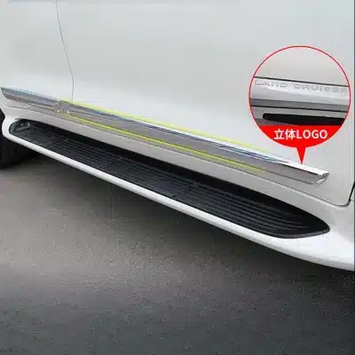 Black Exterior Door Side Body Molding Trim Anti-Collision Strips for Toyota Land Cruiser LC300 2022-2023 Black Exterior Door Side Body Molding Trim Anti-Collision Strips for Toyota Land Cruiser LC300 2022-2023