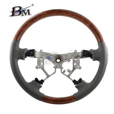 Interior Steering Wheel Peach Wood Style Synthetic Leather Grip for Toyota Land Cruiser FJ100 03-07 / Prado FJ120 03-09 Interior Steering Wheel Peach Wood Style Synthetic Leather Grip for Toyota Land Cruiser FJ100 03-07 / Prado FJ120 03-09