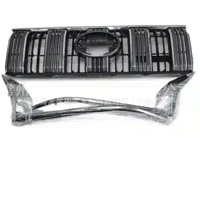 Front Center Grille Upper Bumper Mesh Replacement for 2018 Toyota Land Cruiser Prado FJ150, ABS Plastic Front Center Grille Upper Bumper Mesh Replacement for 2018 Toyota Land Cruiser Prado FJ150, ABS Plastic