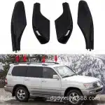 Roof Rack Rail End Cap Replacement for Toyota Land Cruiser LC100 FJ100 1998-2007, 4-Piece Set Black