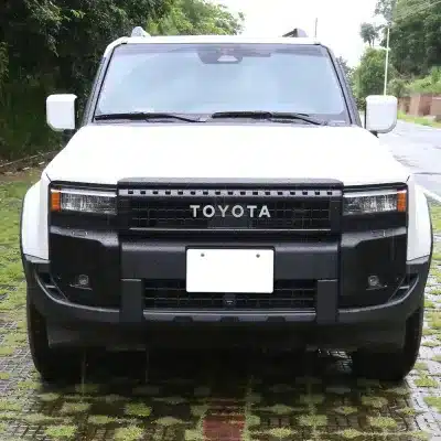 Matte Black Front Grille Frame Trim 3PCS Set for 2024 Toyota Prado LC250, RHD Specific ABS Exterior Accessories