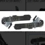 Front Bumper Bracket Support Holder for Lexus LX570, High-Strength ABS Replacement